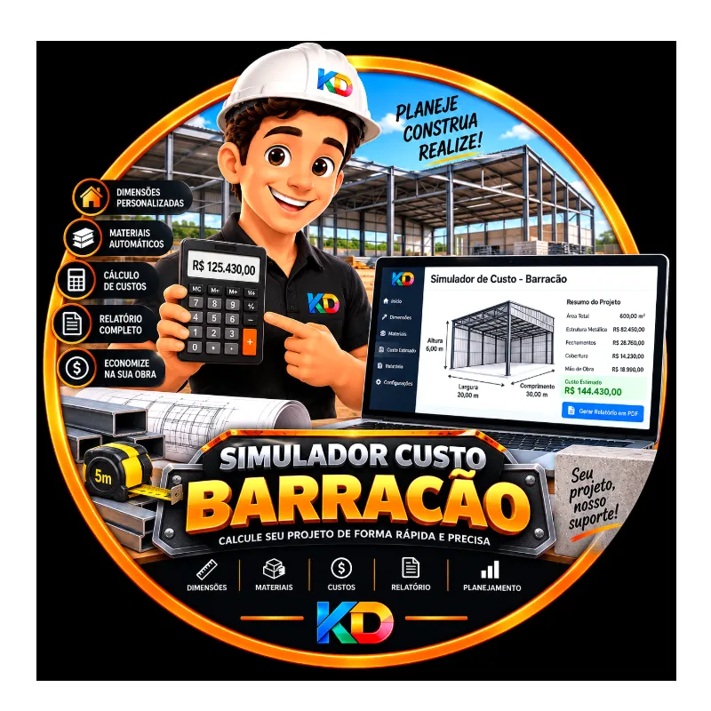 Simulador de Custo Barracão - Karllus Design Web