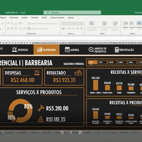 Planilha para Barbearia